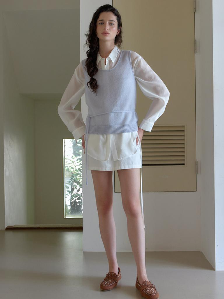 Elssibeui Cozy Mohair Knit Vest_Skyblue