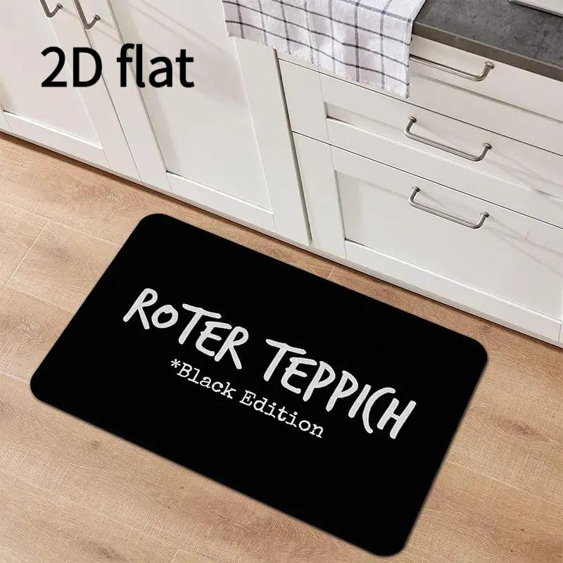 

1Pc ROTER TEPPICH * Black Edition Mat -Slip Backing, Soft And Comfortable Washable Floor Mat, Suitable for Entryways, Living Rooms, Bedrooms 40cm x 60cm