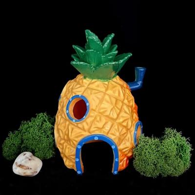 Aquarium Cartoon Ornamente Fisch- und Garnelenversteck Ananashaus