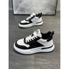 Spring New Leather Lightweight Sports Shoes Platform-soled Versatile Men's Shoes Men's Comfortable Little White Shoes Casual Shoes Qs