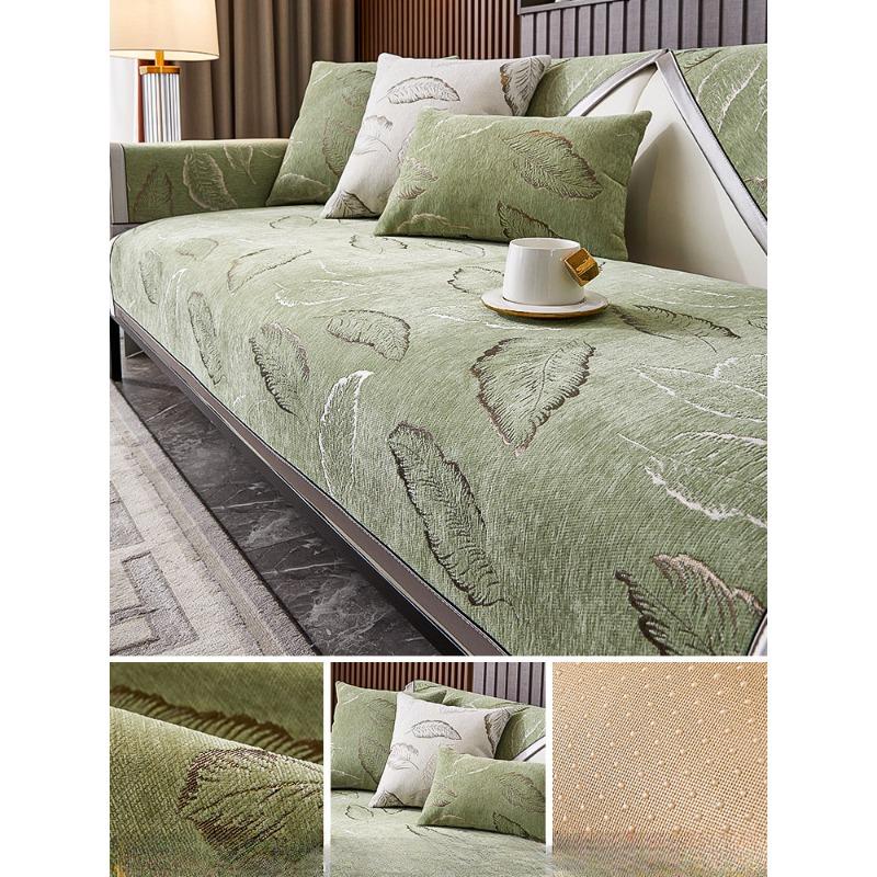 

Легкие роскошные подушки для сидений дивана, четыре сезона, универсальный кожаный диван, специальный чехол, противоскользящий тканевый чехол 70-70