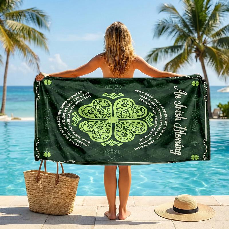 Irish Fashion Beach Towel: Ideal for Summer Adventures Soft, absorbent and quick drying suitable for swimming and bathing