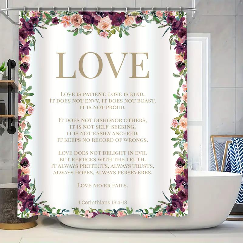 

Unique Double Date Shower Curtain Red And Brown Fruit Print Bathroom Decor Waterproof Fabric W60H190(CM)-1 Pcs