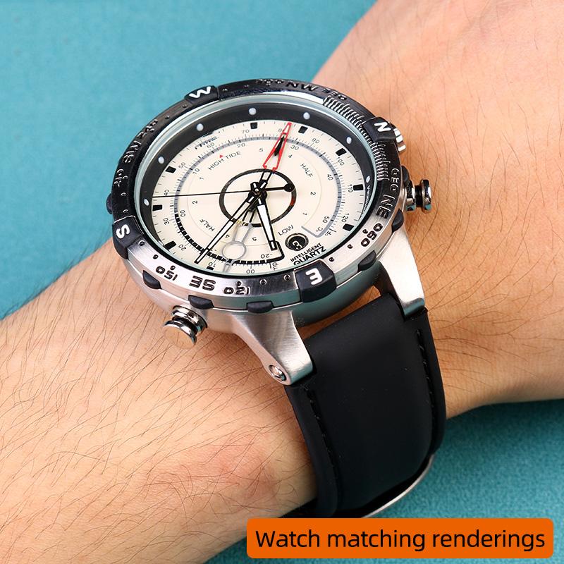 Classic Rubber Watchband for Timex WATCH T2N720 T2N721 TW2T76300 Series Black Waterproof Silicone Sports Strap 24*16mm Men