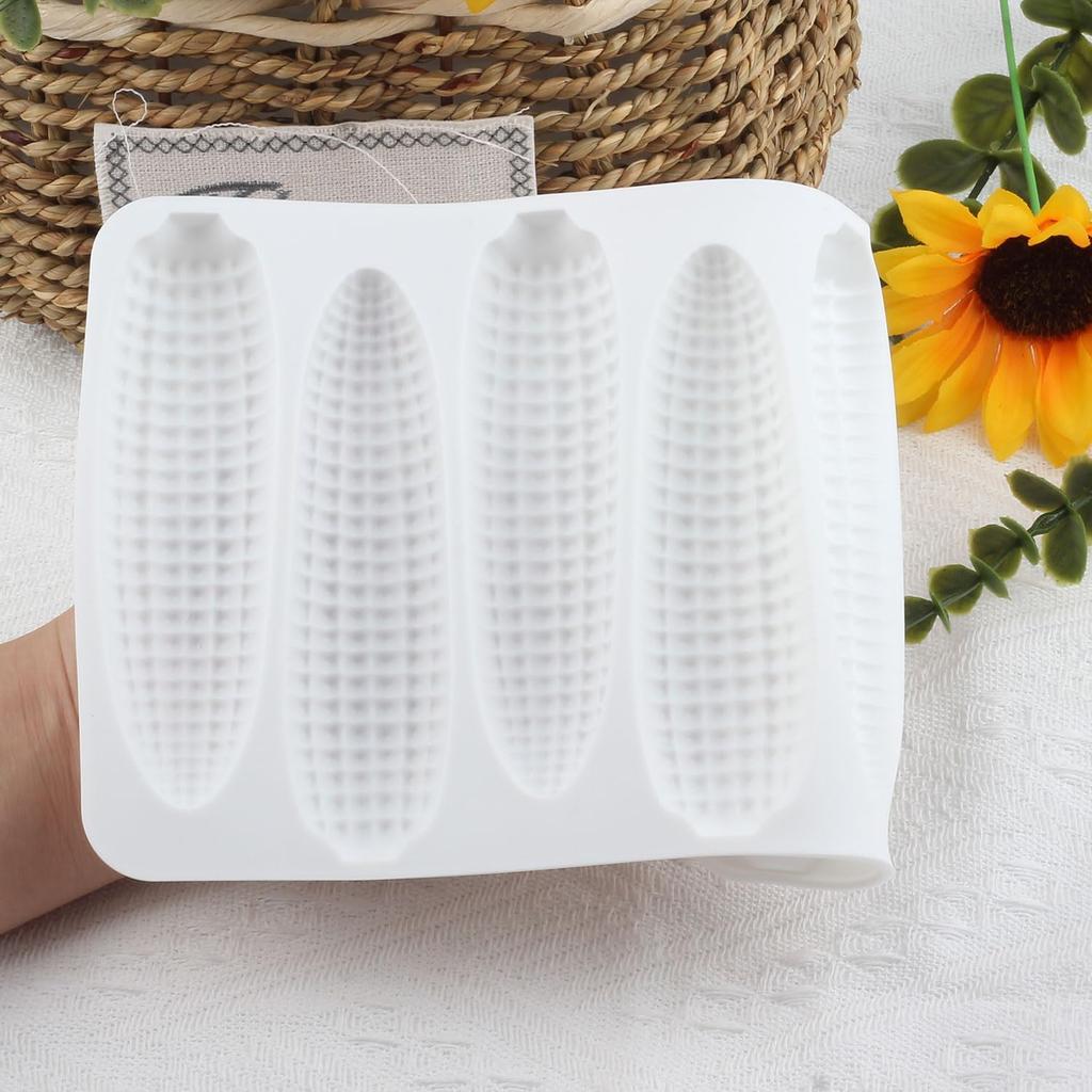 6 Cavity Corn Silicone Candy Molds For Candy Chocolate Cake Baking