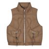 Down cotton vest women's autumn and winter short cotton jacket versatile down cotton vest vest vest vest stand collar vest jacket batch