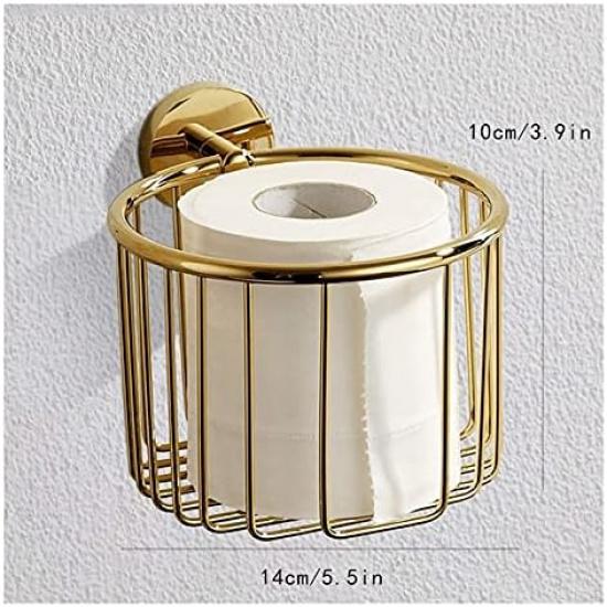 Toilet Paper Holder Toilet Paper Holders Wall Mount Tissue Dispenser Hollow All Copper Paper Towel Rack Multifold Paper Towel Dispenser (Color : B,
