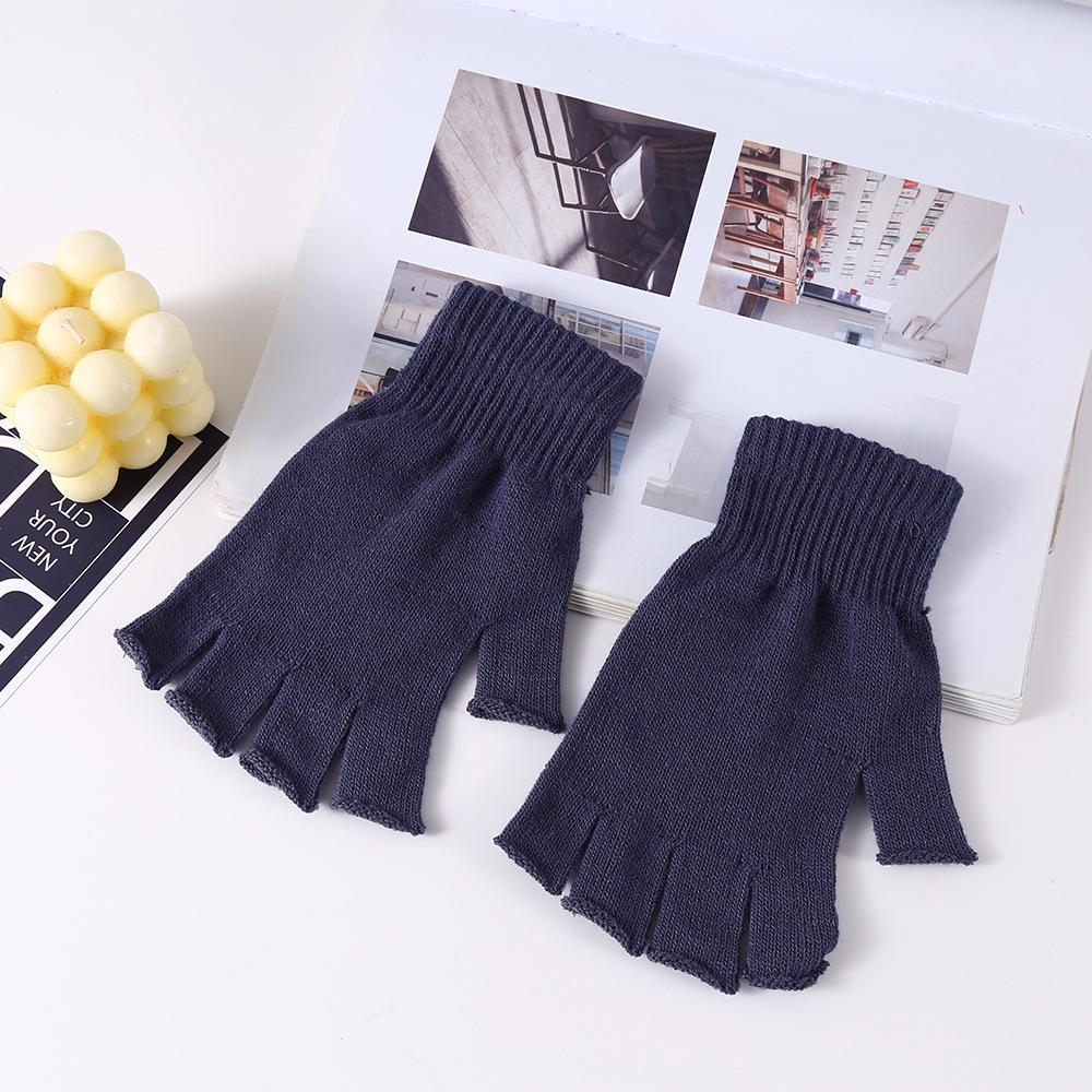 Unisex Verdickte Gestrickte Halbfingerhandschuhe: Warm, vielseitig & kältefest für Herbst- & Winterradfahren