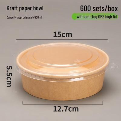 Disposable Kraft Paper Food Bowls