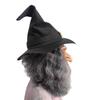 Witch With Hat Mask Cosplay Sorceress Old Nana Grandma Witches Latex Helmet Halloween Carnival Dress Up Party Costume Props