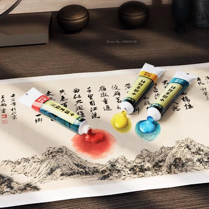 18/24 Farben Anfänger Chinesische Malerei Pigment Set 5/12ml Aluminiumtube Mineralpigment Feine Kunstmaterialien Tuschemalerei Übung