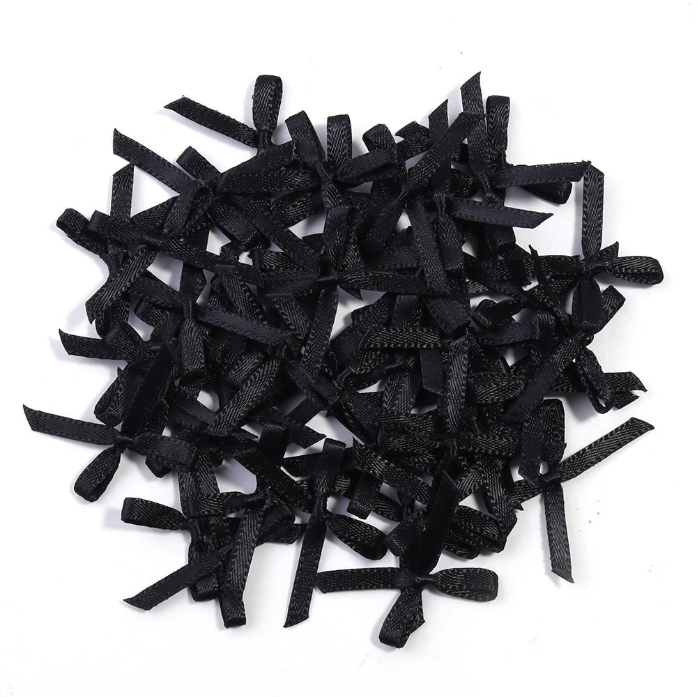 50Pcs/pack Color Ribbon Bows Fashion Small Size Satin Ribbon Bow DIY Handmade Crafts Hairpin Hair Grip for Party Home Decoration