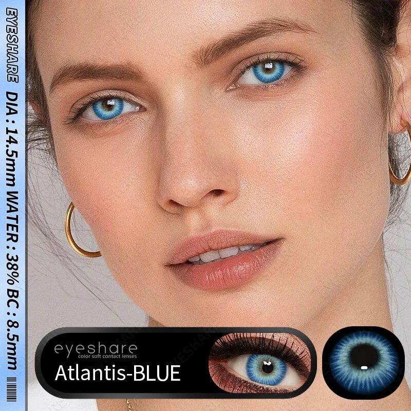 AMARA 1pair Colored Contact Lenses Natural Eye Lens Blue Eye Lenses Brown Lenses Gray Pupils Yearly Cosmetic Green Contacts