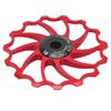 MEIJUN Rear Derailleur Guide Pulley Wheel 15T Ceramic Bearing for Folding Mountain BikesRed