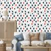 Birthday Balloons Wallpaper White and Blue for Living Room and Bedroom 50x1000
