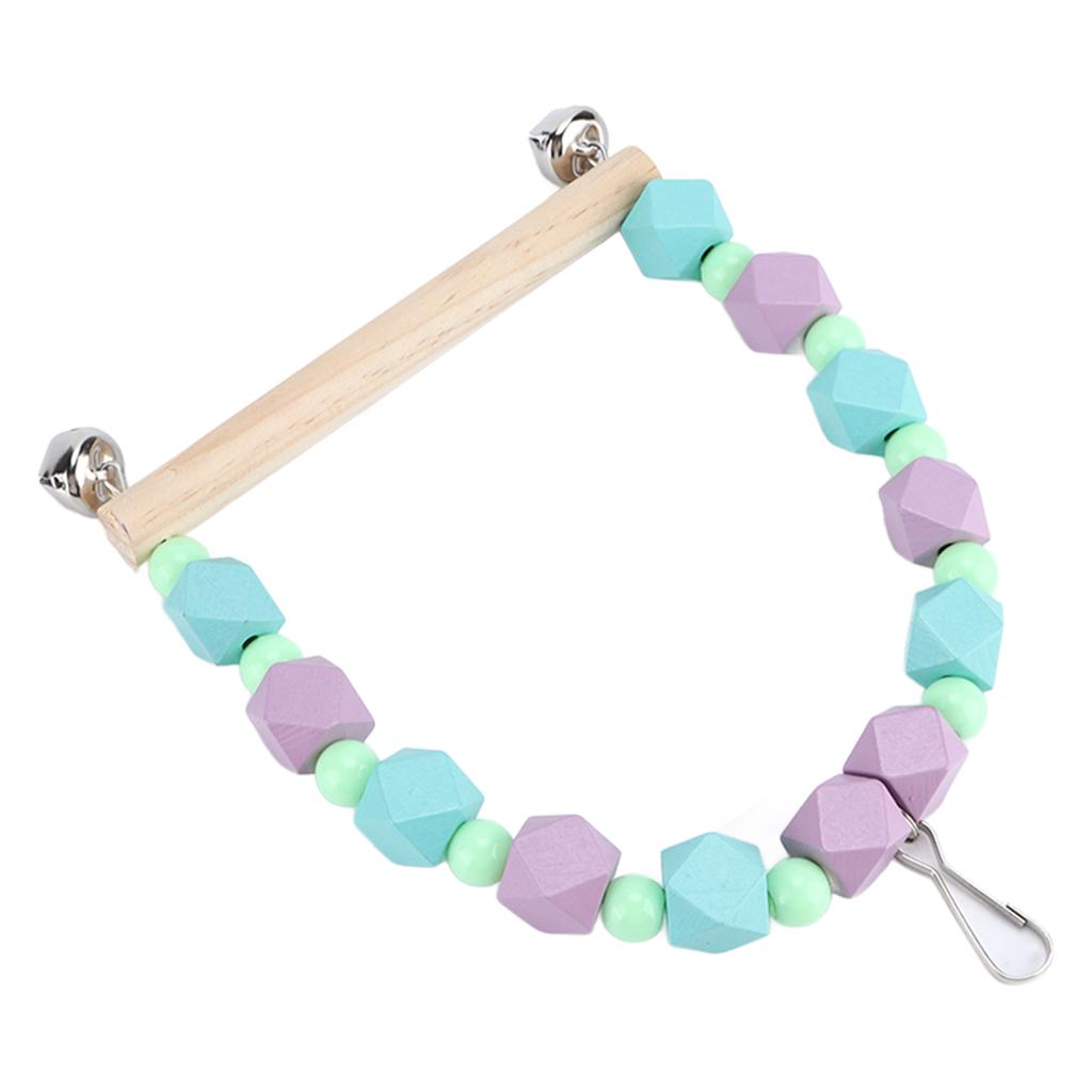 Papageienfarbige Holzklotzschaukel Natürliche Bunte Holzvogelschaukel für Kleine und Mittelgroße Papageien