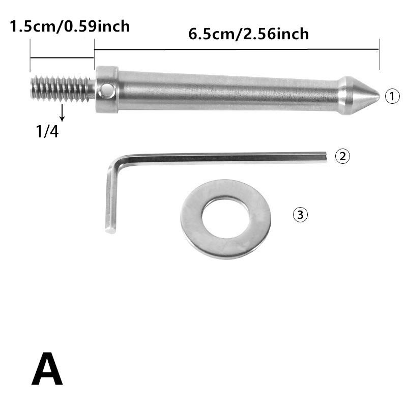 

Ножка штатива 3/8 1/4 дюйма Винт M8 Нержавеющая сталь Запасная часть Шипы монопода Крепление Гвоздь 80/120 мм длиной С ключом Прокладка