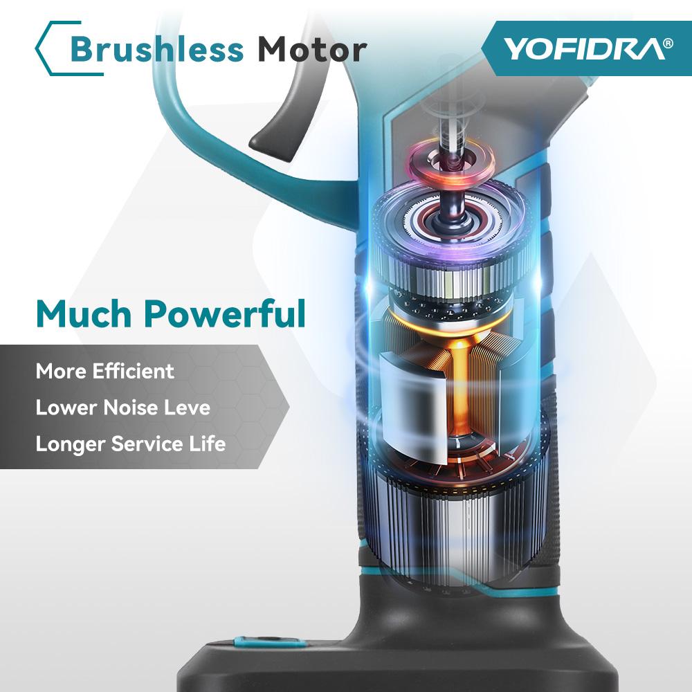 Yofidra 30mm Bürstenlose Elektrische Rebschere 2 Gänge Akku Wiederaufladbar Astschneider Gartengerät Für Makita 21V Akku Stift