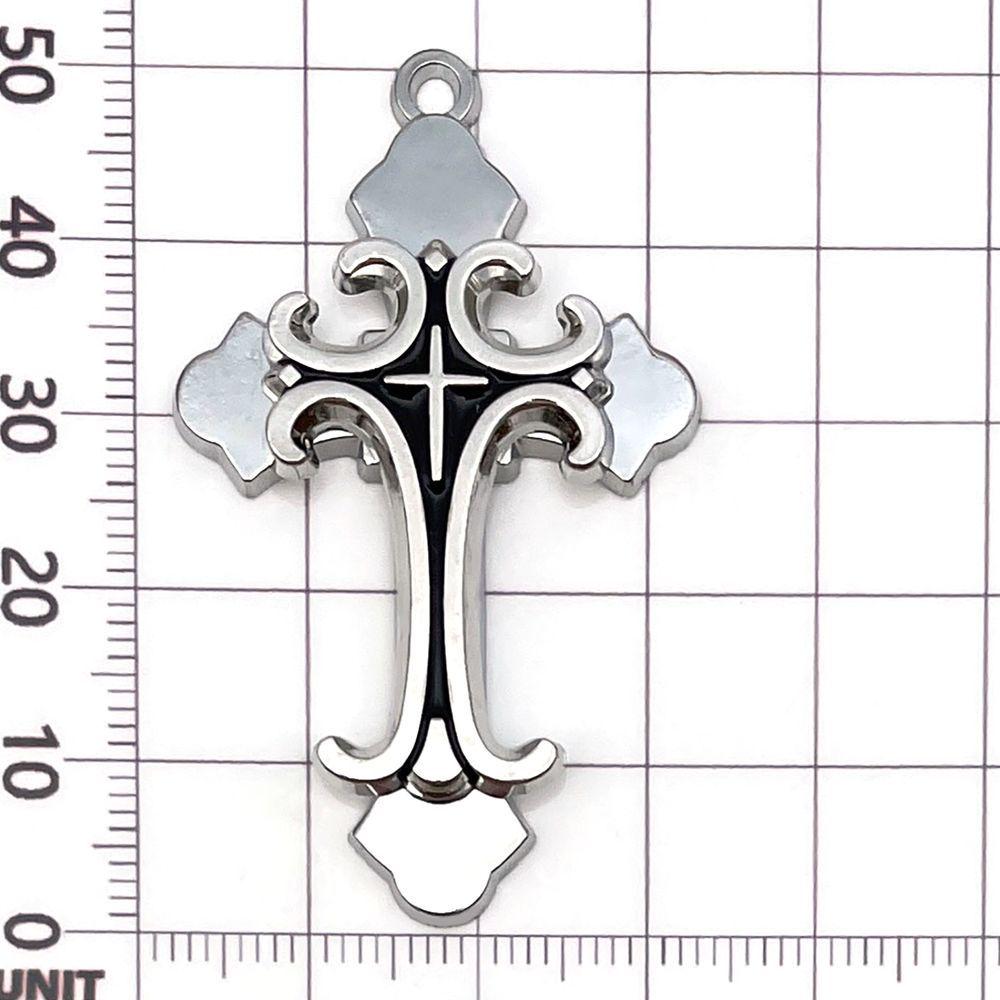 White K Point Alloy Cross Pendants for DIY Jewelry