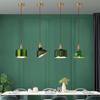 Suspension Light Green Glass Chandelier E27 Restaurant Stripe Pendant Light For Dining Room Kitchen Cafe Bedside Hanging Lamp
