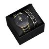 Couples Quartz Wristwatch Set - Stainless Steel Band