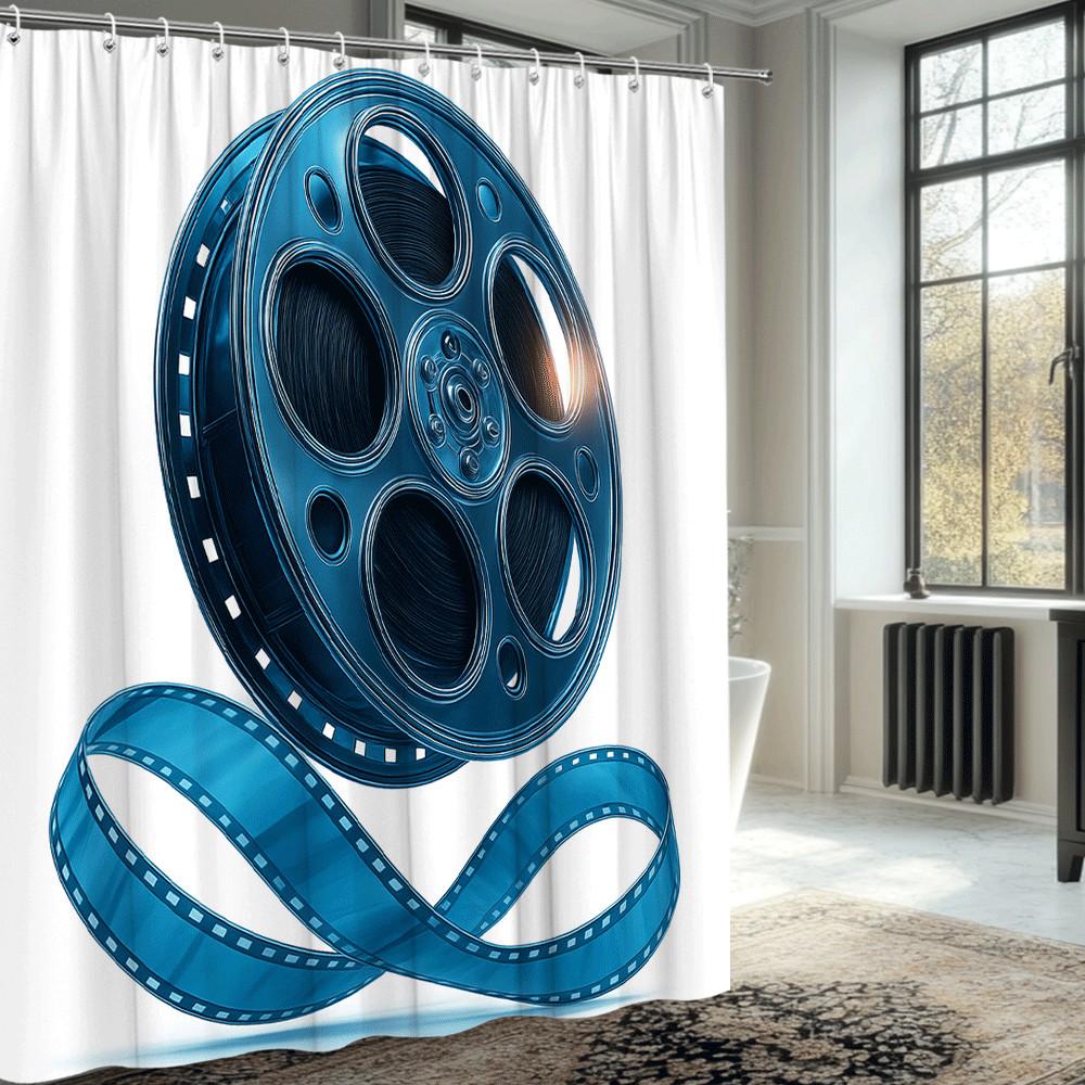 Film Filmrolle Duschvorhang Maschinenwaschbar Ganzjahres-Wasserdicht Sichtschutz Kino Design Kreativ Leicht zu Reinigen