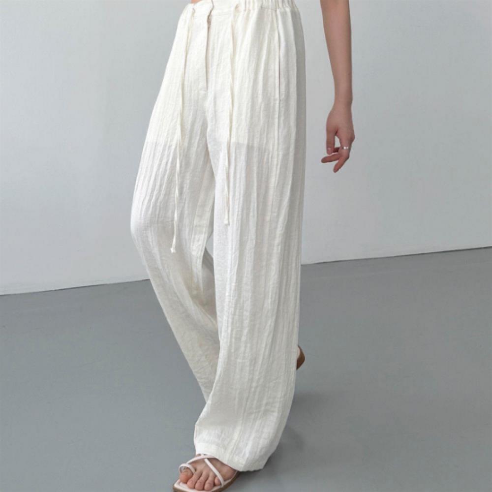 New ArrivalS Open Run Women S Linen Wide pantS String Detail pantS
