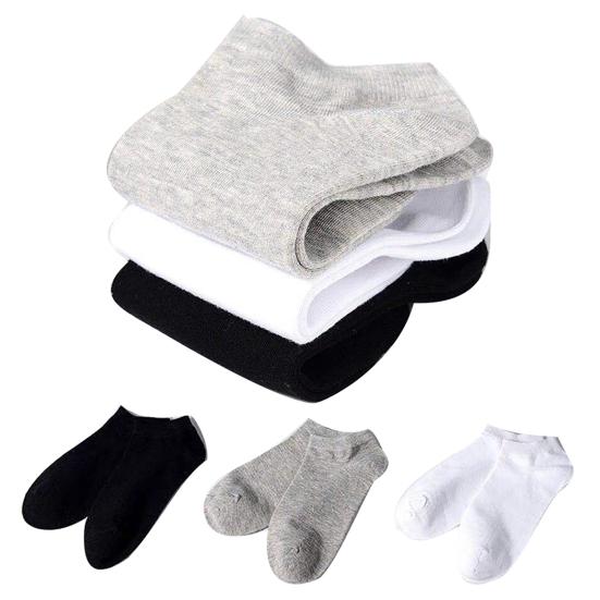 5 párů kotníkových ponožek Měkké bavlněné ponožky absorbující pot Unisex Nízké Sportovní ponožky s patou pro venkovní aktivity