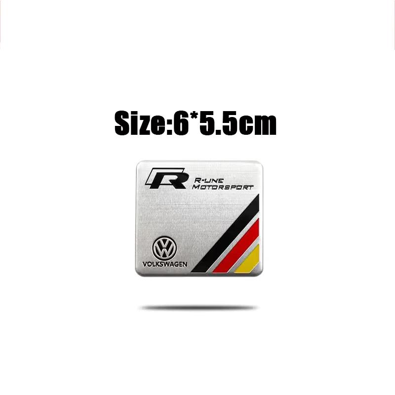 2025 Caldo Lega di Alluminio Adesivi Emblema Badge Auto Accessori Per Volkswagen VW R-line R GTI Polo Golf MK8 Touareg Passat Magot