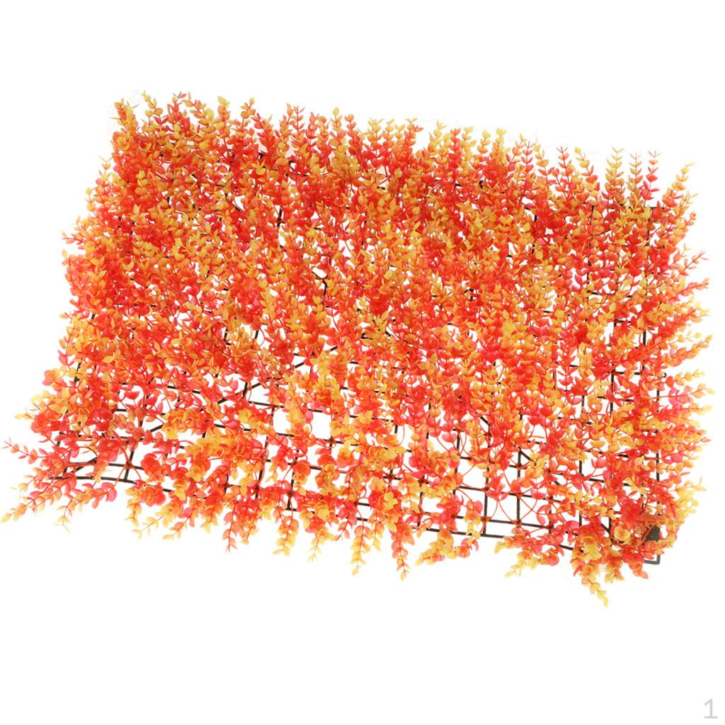 

12 Colors Available, Artificial Flowers Plants Wall Panel Simulation Lawn Wedding Hanging Decor #7