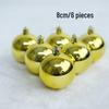 Colorful Matte Christmas Tree Hanging Ball - Decorative Round Ornaments for Holiday Celebration