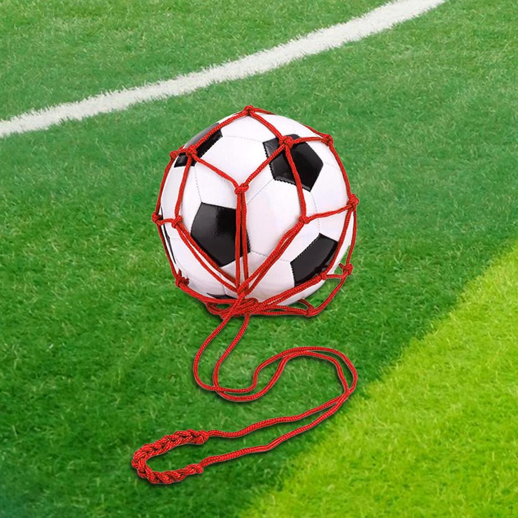 Football Kick Trainer Soccer Ball Net KICKER Equipment Training Aid Nylon Holder Bag Juggling