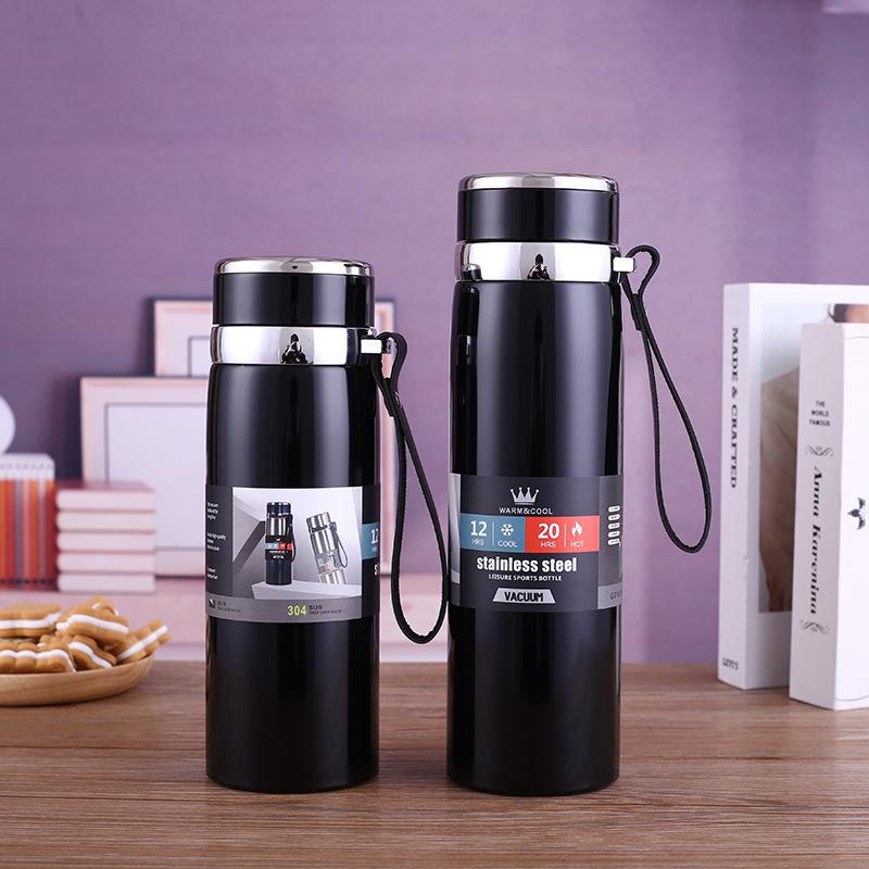 304 Stainless Steel Thermos Cup Outdoor Activity Mountaineering Athletic Sling Kettle Spacious Travel Pot