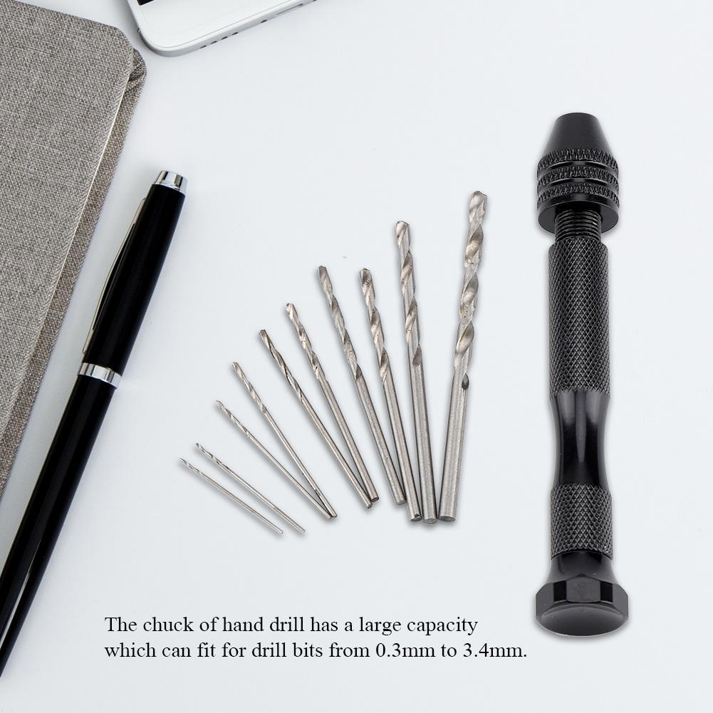 Hand Twist Drill Set with Bits Manual Rotary Wood Plastic Drilling Tool for DIY Craftwork #1