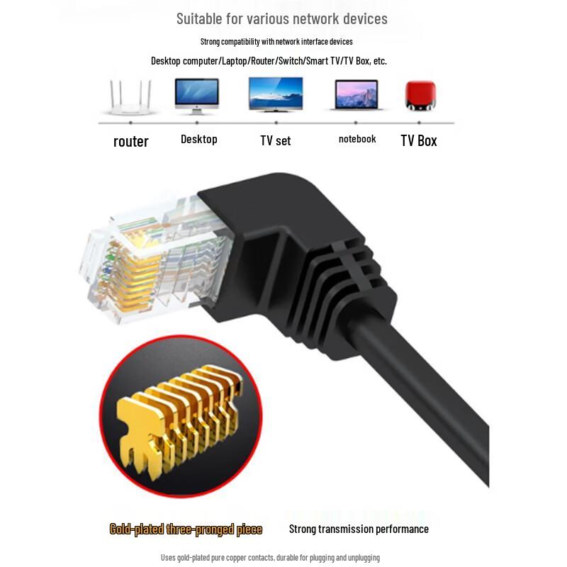 KASP AUDIO Cat6 90-Degree Elbow Patch Cable