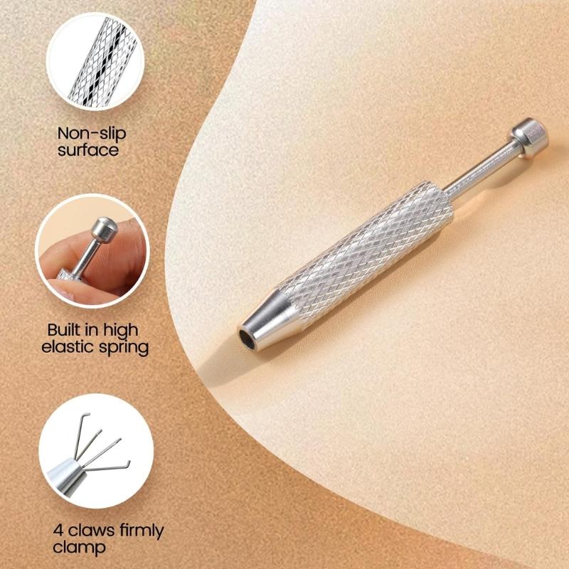 Grasper And Curved Piercing Guide Needle Set For Easy Accurate Body Piercing On Sensitive Skin