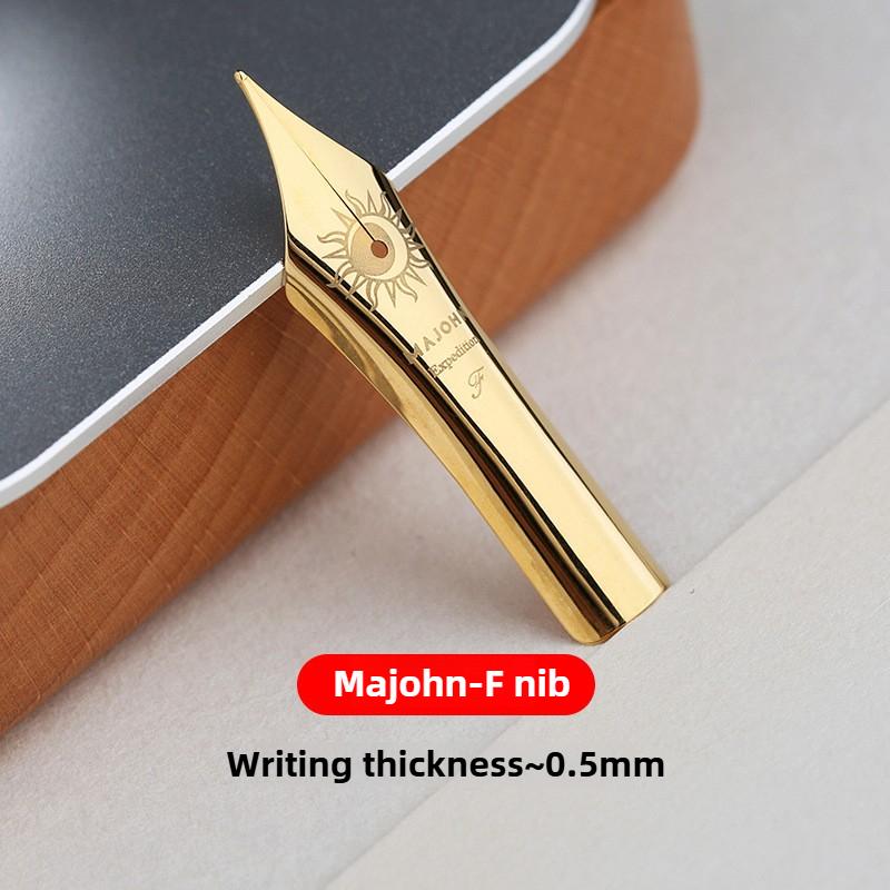 

Розкішна прозора поршнева ручка MAJOHN P140 - Перо Bock №8 F/M, Велика місткість чорнила, Елегантна акрилова ручка, Подарунок M (0.7mm)