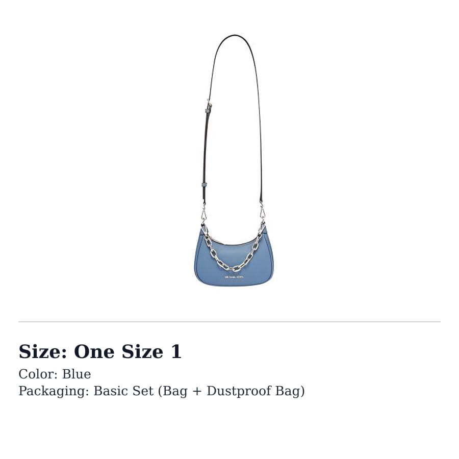 MICHAEL KORS Cow Leather Crossbody Bag, Shoulder Bag Mini Women's Blue 35R3S4CC5L405