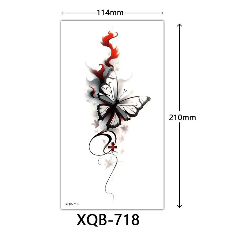 Small Full Arm Tattoo Sticker, Flower Letters, Plain Flower Tattoo Sticker Tattoo