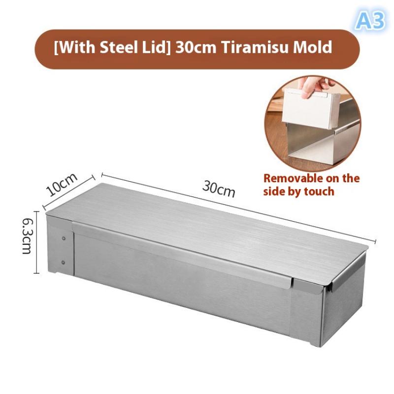 Rectangle Cake Pan Nonstick Tiramisu Pan Cake Baking Tray Stainless Steel Tiramisu Dessert Making Molds Multifunction Cheesecake