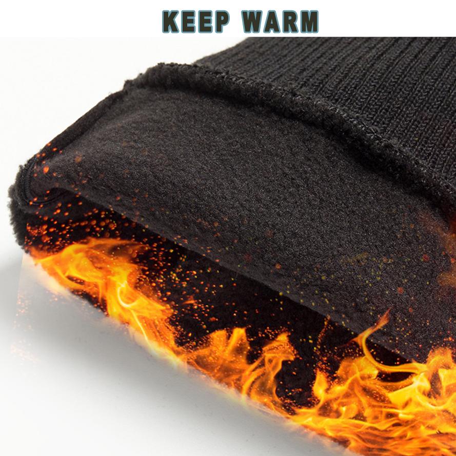 Men Winter Waterproof Cycling Gloves Outdoor Sports Ski Running Motorcycle Touch Screen Fleece Gloves Non-Slip Warm Full Fingers