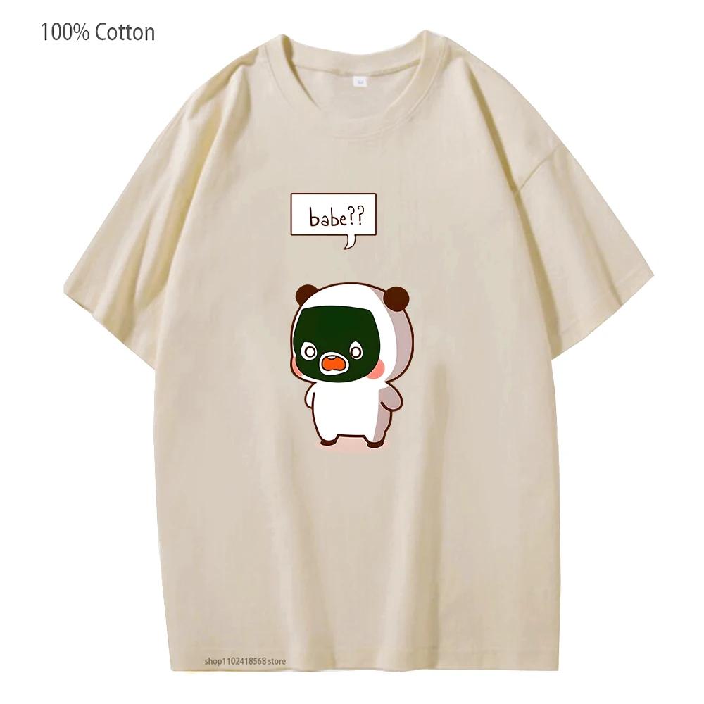 

Couple Tshirt for Women Men Funny Bubu Babe Dudu Graphic T-Shirts Men s T Shirt Panda Bear Clothes Cotton Tee-shirt 3XL