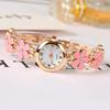 Fashionable Multi Color Women's Quartz Watch Five-Leaf Flower Small & Delicate Ladies Watch Floral Design Watch Perfect Gift