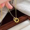 Vietnam Gold Interlocking Ice Necklace - Women's Luxury Clavicle Chain, Perfect Birthday Gift