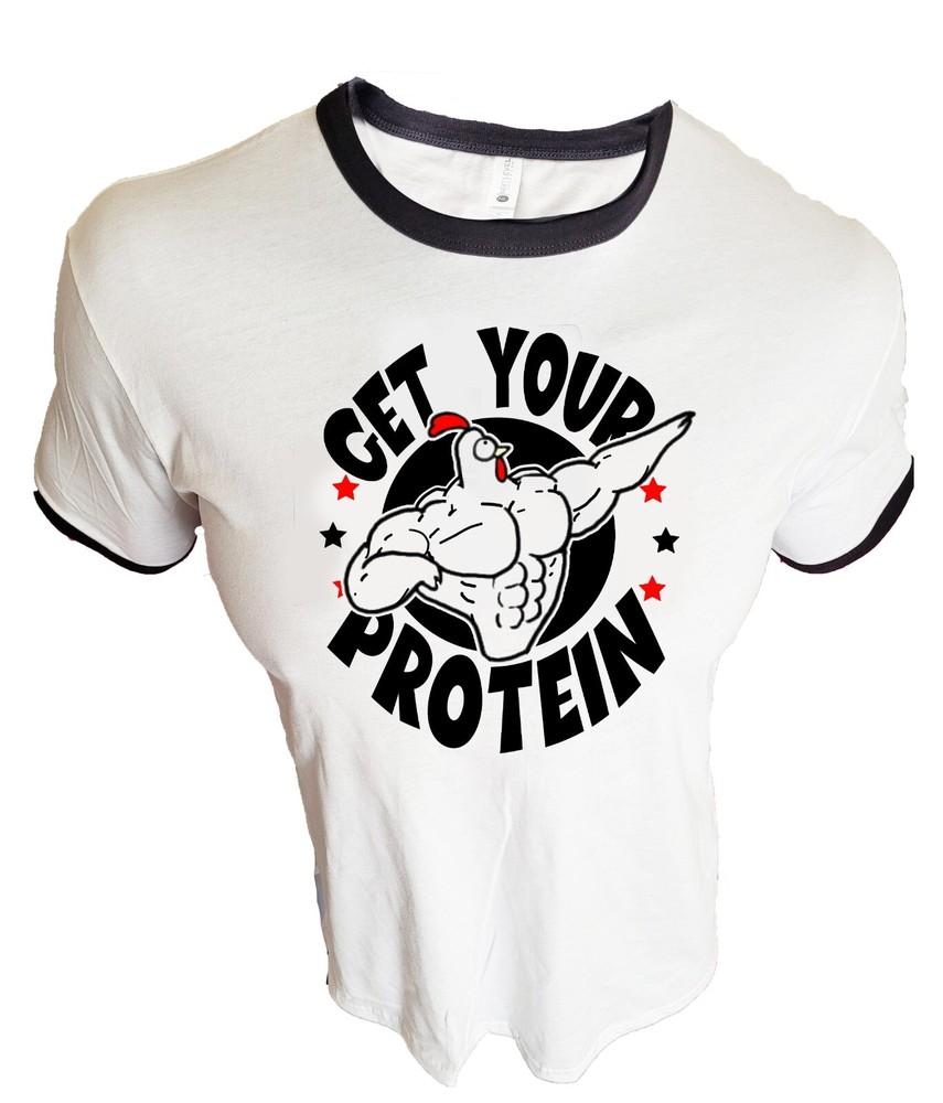 Iron Gods Get Your Protein Workout TShirt Gym Shirt Aesthetic Clothes Gym Outfit Unisex T-Shirt XXXXL