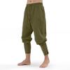 Men's Vintage Pants Medieval Viking Pirate Customets Lace-up Cotton Linen Trousers Halloween Cosplay Outfits