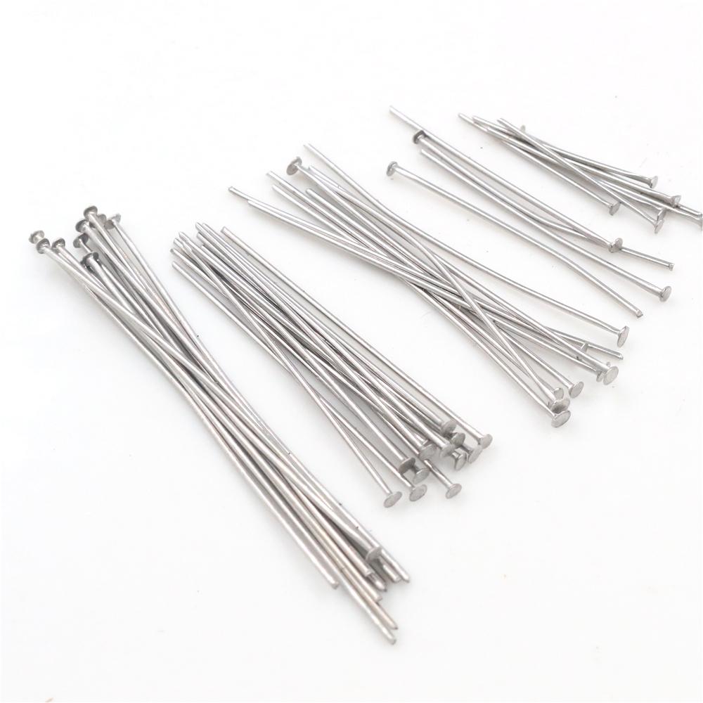 No Fade 100pcs/Lot 20-70 mm 316 Stainless Steel Ball Pins Findings Ball Head Pins For Jewelry Making DIY Supplies Accessories
