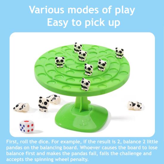 1/2 Sets Panda Balance Tree Toy Kids Logic Thinking Focus Training Interactive Balance Game Toddlers Boys Girls Educational Strategic Board Game