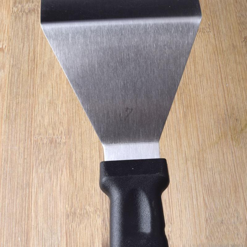 Kitchen Spatula Wooden Handle Grill Turner Stainless Steel Metal Scrape For Pancake Teppanyaki Griddle Cooking Utensil