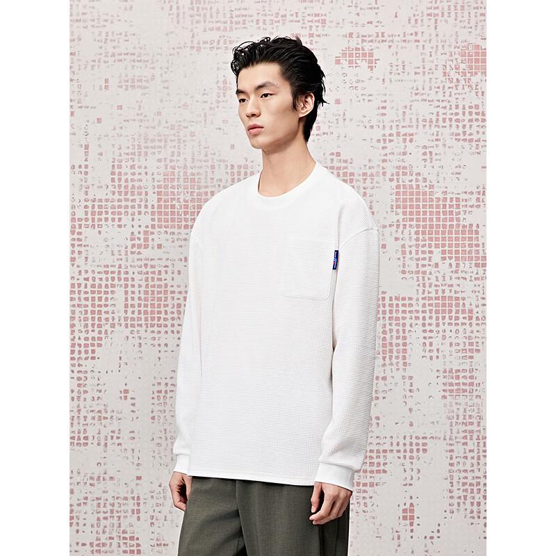 GXG Men's Textured Round Neck Long Sleeve Knit T-Shirt